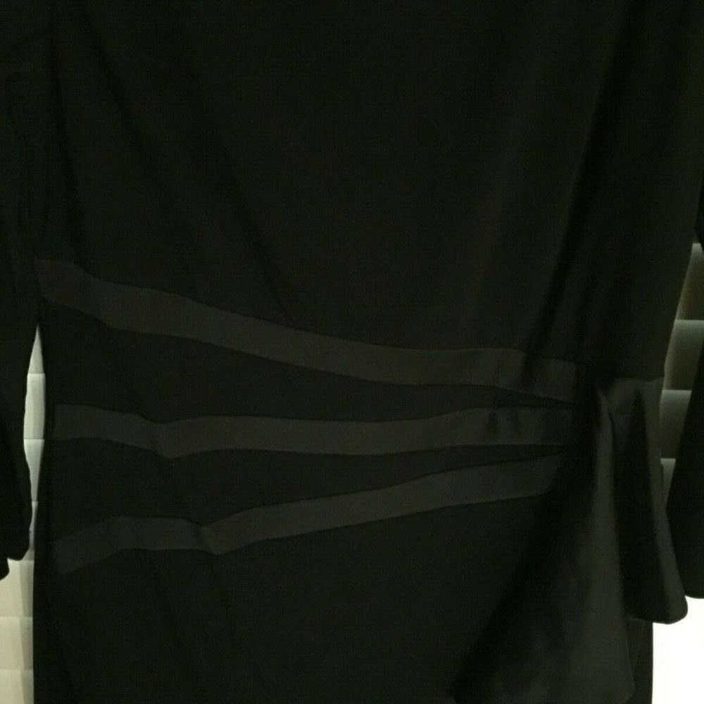 NEW BLACK CHAPS RUFFLE COCKTAIL DRESS M - Picture 10 of 16